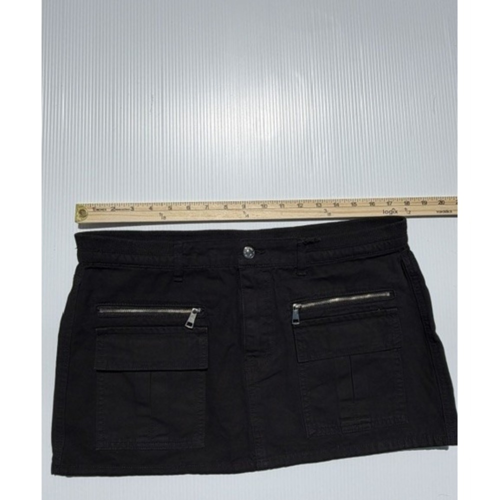 Forever 21 Skirt Size XL Womens Black Utility Cargo Pockets Mini Y2K 100% Cotton - Picture 12 of 12